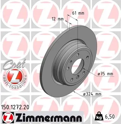 BMW · 8 (E31) · FREN DİSKİ - ZIMMERMANN - 150.1272.20