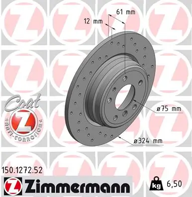 BMW · 8 (E31) · FREN DİSKİ - ZIMMERMANN - 150.1272.52