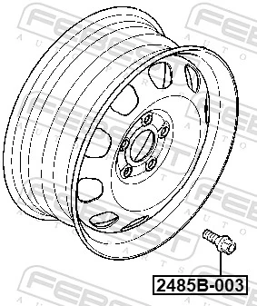 BMW · 3 (E21) · TEKERLEK PİMİ - FEBEST - 2485B-003