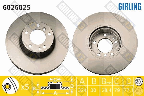 BMW · 7 (E32) · FREN DİSKİ - GIRLING - 6026025