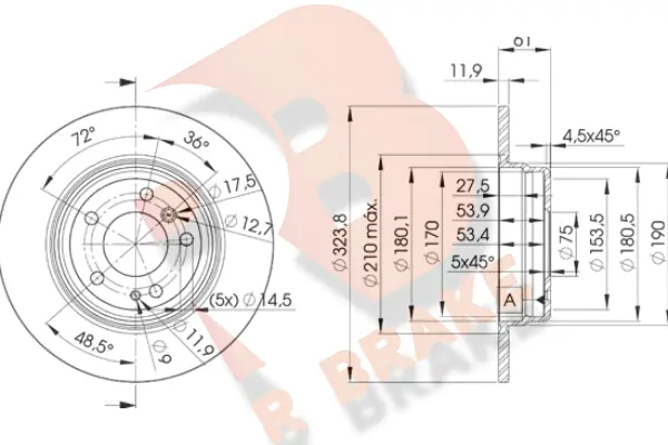 BMW · 8 (E31) · FREN DİSKİ - R BRAKE - 78RBD29900