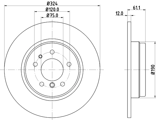 BMW · 8 (E31) · FREN DİSKİ - HELLA - 8DD 355 127-111