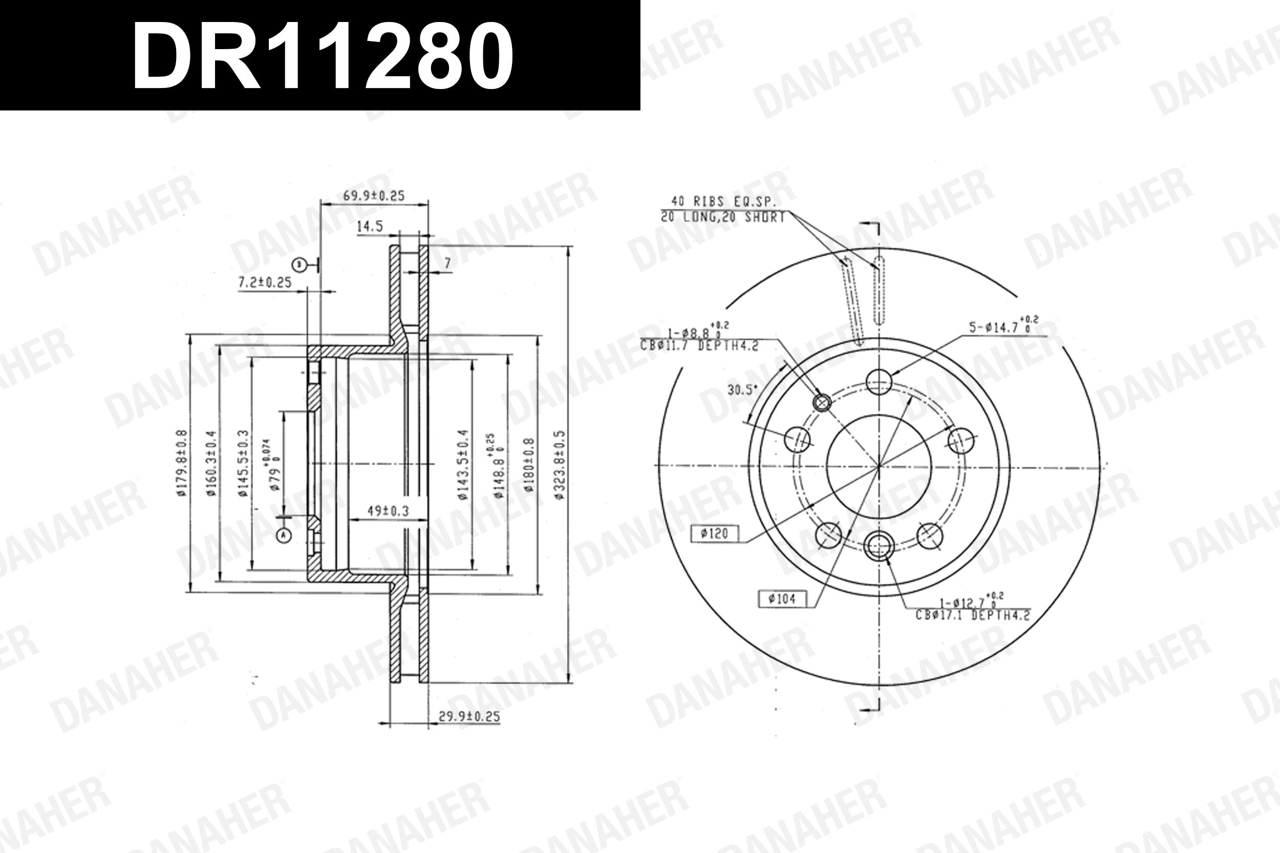 BMW · 7 (E32) · FREN DİSKİ - DANAHER - DR11280