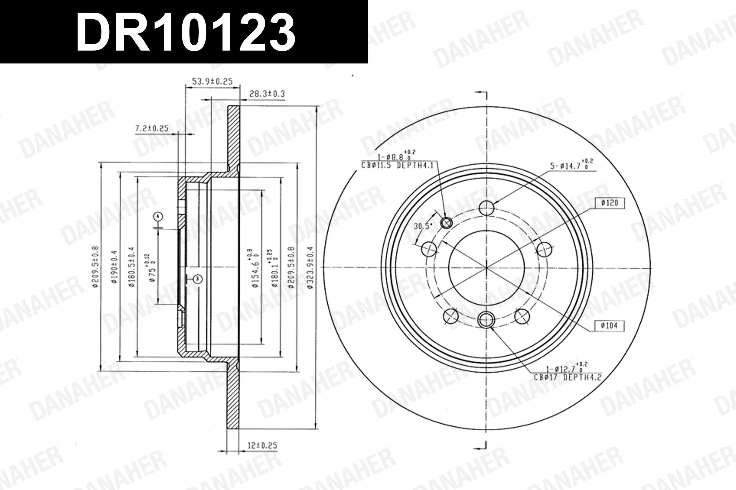 BMW · 8 (E31) · FREN DİSKİ - DANAHER - DR10123
