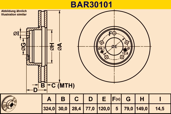 BMW · 7 (E32) · FREN DİSKİ - BARUM - BAR30101