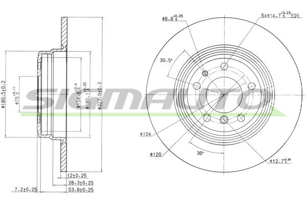 BMW · 8 (E31) · FREN DİSKİ - SIGMAUTO - DBA553S