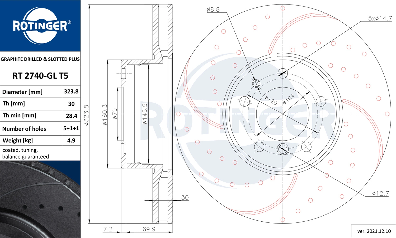 BMW · 7 (E32) · FREN DİSKİ - ROTINGER - RT 2740-GL T5