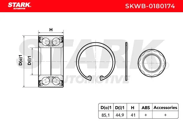 BMW · 8 (E31) · TEKERLEK YATAĞI SETİ - STARK - SKWB-0180174